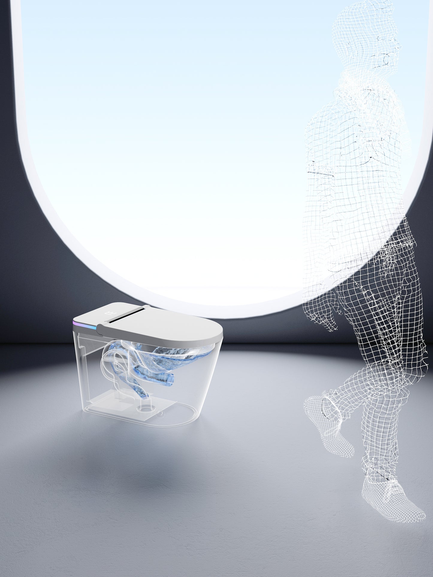 Toaleta inteligenta TOKUYA, cod ART-G-WI-004, culori alb & negru