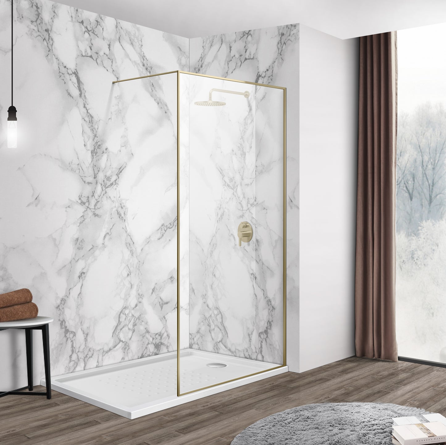 Paravan cabina de dus walk-in LUMERA, cod ART-H-CD-006