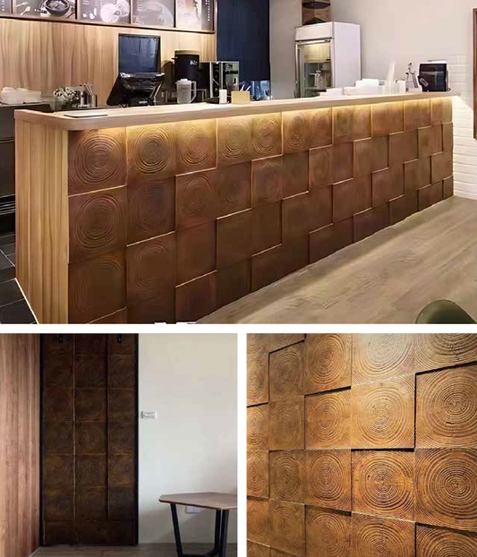 Panou decorativ PU Tree-Ring Wood